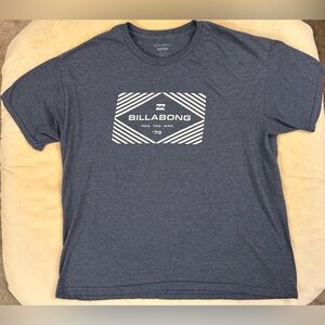Billabong Graphic Logo Tee: XL Blue/Gray with White Graphic. Cotton/Poly blend.